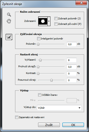 Zpřesnění okrajů