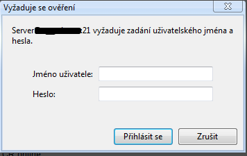 Přihlašovací okno